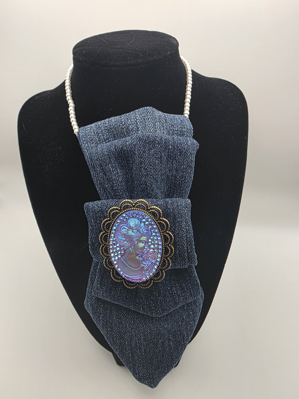 Tie Necklace | Denim